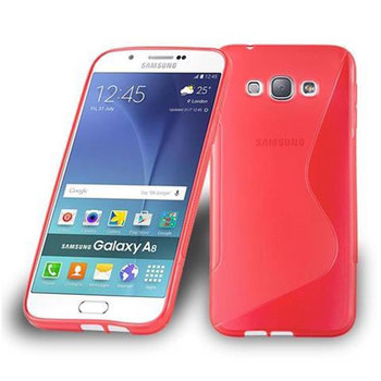 Etui Do Samsung Galaxy A8 2015 Pokrowiec w PIEKŁA CZERWIEŃ Pokrowiec Ochronny Obudowa Case Cover TPU Cadorabo - Cadorabo