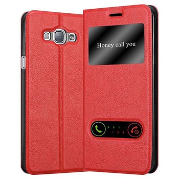 Etui Do Samsung Galaxy A8 2015 w CZERWONY SZAFRAN Pokrowiec Obudowa Case Cover Portfel Ochronny Cadorabo - Cadorabo