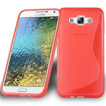 Etui Do Samsung Galaxy E7 Pokrowiec w PIEKŁA CZERWIEŃ Pokrowiec Ochronny Obudowa Case Cover TPU Cadorabo - Cadorabo
