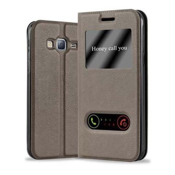 Etui Do Samsung Galaxy J3 2016 w BRĄZOWY KAMIEŃ Pokrowiec Obudowa Case Cover Portfel Ochronny Cadorabo - Cadorabo