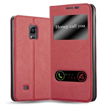 Etui Do Samsung Galaxy NOTE EDGE w CZERWONY SZAFRAN Pokrowiec Obudowa Case Cover Portfel Ochronny Cadorabo - Cadorabo