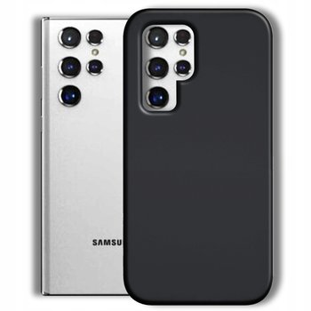 Etui Do Samsung Galaxy S22 Ultra Gumowe Obudowa Czarne Matowe Silikon Slim - Hello Case