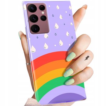 Etui Do Samsung Galaxy S22 Ultra Wzory Tęcza Rainbow Obudowa Pokrowiec Case - Hello Case