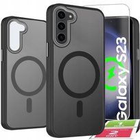 Etui Do Samsung Galaxy S23 5G Case +Szkło 9H WZMACNIANE 360 Matt Do Magsafe