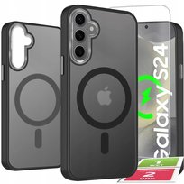 Etui Do Samsung Galaxy S24 Case +Szkło 9H WZMACNIANE 360° Matt Do Magsafe