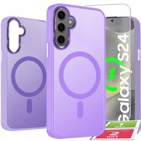 Etui Do Samsung Galaxy S24 Case +Szkło 9H WZMACNIANE 360° Matt Do Magsafe