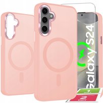 Etui Do Samsung Galaxy S24 Case +Szkło 9H WZMACNIANE 360° Matt Do Magsafe