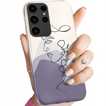 Etui Do Samsung Galaxy S24 Ultra Wzory Continuous Line-Art Kreska Linie - Samsung