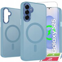 Etui Do Samsung Galaxy S25 Case +Szkło 9H WZMACNIANE 360° Matt Do Magsafe