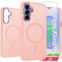 Etui Do Samsung Galaxy S25 Case +Szkło 9H WZMACNIANE 360° Matt Do Magsafe