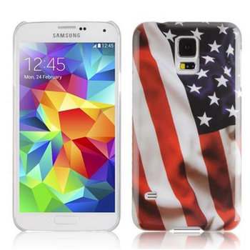 Etui Do Samsung Galaxy S5 / S5 NEO Pokrowiec w STARS AND STRIPES Hard Case Cover Obudowa Ochronny Cadorabo - Cadorabo