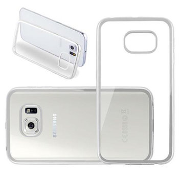 Etui Do Samsung Galaxy S6 EDGE Pokrowiec w CHROM SREBRNY TPU Silicone Case Cover Obudowa Ochronny Cadorabo - Cadorabo
