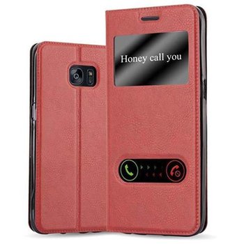 Etui Do Samsung Galaxy S7 EDGE w CZERWONY SZAFRAN Pokrowiec Obudowa Case Cover Portfel Ochronny Cadorabo - Cadorabo