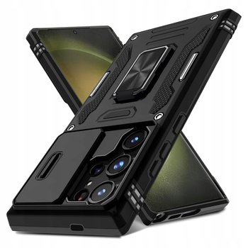 Etui Do Samsung S24 Ultra Czarne Pancerne Z Podstawką Wojskowe Militarne - Inny producent