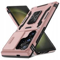 Etui do Samsung S24 Ultra Różowy Pancerne z Podstawką Osłona Rose Gold