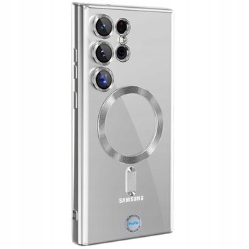 Etui do SAMSUNG S24 ULTRA Srebrne Przezroczyste do MagSafe Case Srebrny - ProFlo