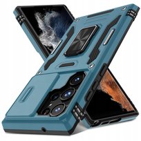 Etui do Samsung S24 Ultra Turkusowe Niebieskie Pancerne z Podstawką Case