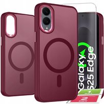 Etui Do Samsung S25 Edge Case +Szkło 9H WZMACNIANE 360° Matt Do Magsafe