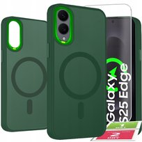 Etui Do Samsung S25 Edge Case +Szkło 9H WZMACNIANE 360° Matt Do Magsafe