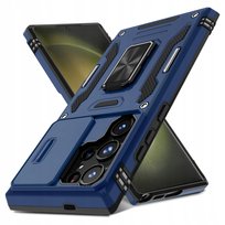Etui do Samsung S25 Ultra Niebieskie Pancerne z Podstawką Case Granatowy ProFlo
