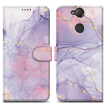 Etui Do Sony Xperia XA2 Pokrowiec w Różowo-Fioletowy Marmur No. 5 Etui Case Cover Obudowa Ochronny Cadorabo - Cadorabo