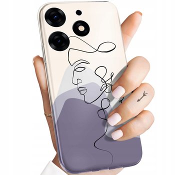 ETUI DO TECNO SPARK 10 PRO WZORY CONTINUOUS LINE-ART KRESKA LINIE OBUDOWA - Hello Case