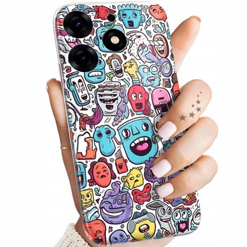 ETUI DO TECNO SPARK 10 PRO WZORY DOODLE ZWIERZĘTA POTWORY RYSUNKI OBUDOWA - Hello Case