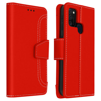 Etui do uchwytu wideo Samsung Galaxy M21 Full Double Window czerwone - Avizar