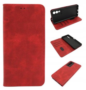Etui do Vivo Y76 5G V2124 Smart Lichi czerwone Obudowa Pokrowiec Case - GSM-HURT