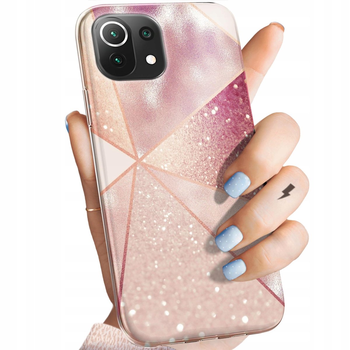 Case Roz Etui Do Xiaomi Mi 11 Lite 4G / 5G | Ne Wzory Różowe Złoto Róż Obudowa ...