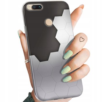 Etui Do Xiaomi Mi A1 Wzory Szare Metallic Grey Obudowa Pokrowiec Case - Hello Case