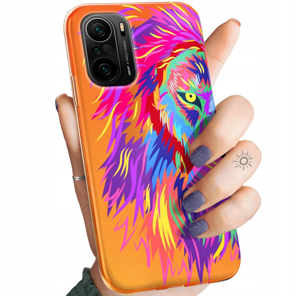 MUMOYAN Custodia Per Xiaomi Poco F3/F3 Pro, Ibrida 2 In 1 Con Anello Girevole, Blu