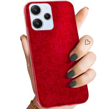 Etui Do Xiaomi Redmi 12 Wzory Czerwone Serca Róże Obudowa Pokrowiec Case - Hello Case