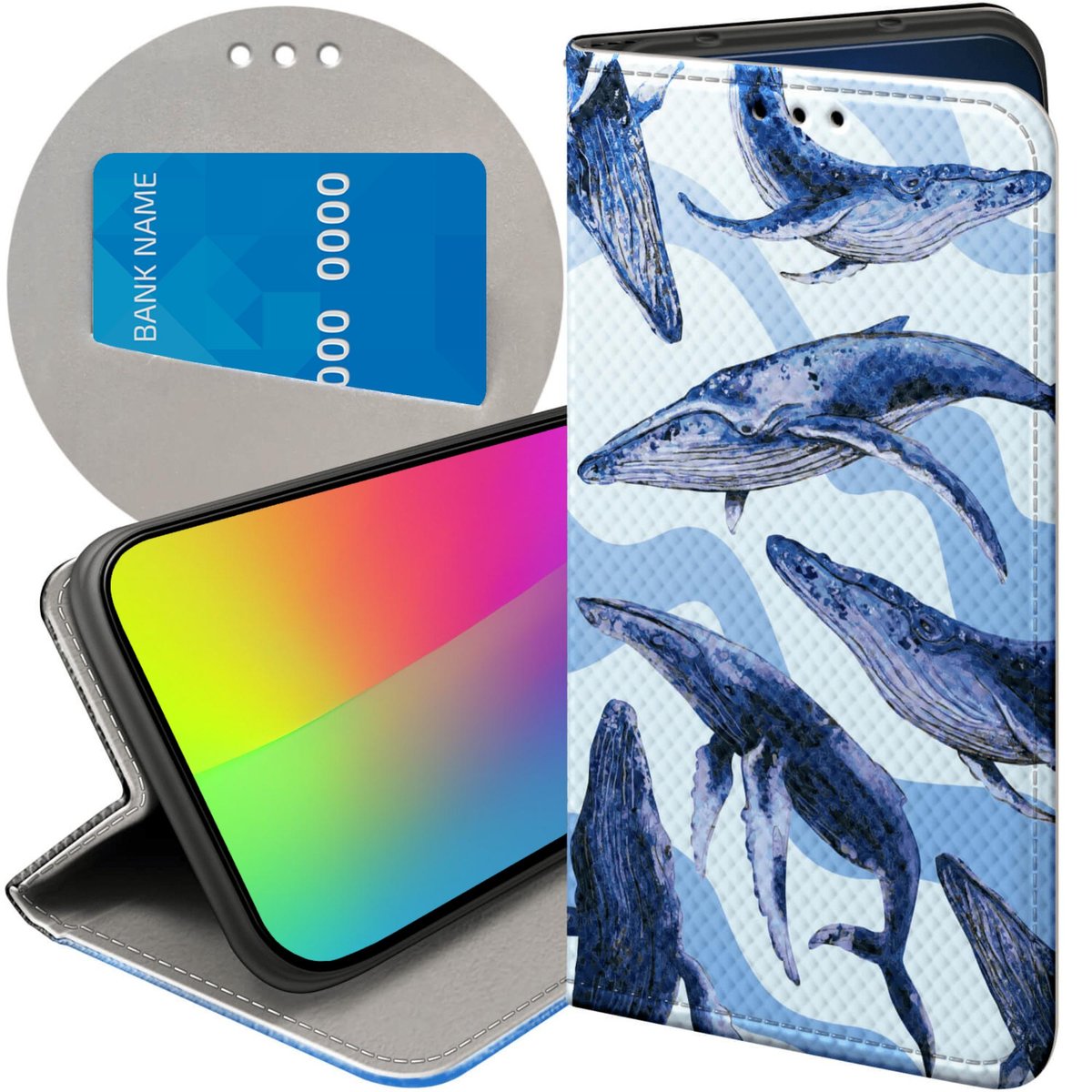 RonRun Cover In Vetro Temperato Per Xiaomi Poco C55 / Redmi 12C - Custodia Con Bordo In Silicone Morbido, Antigraffio, Colore Blu - 3