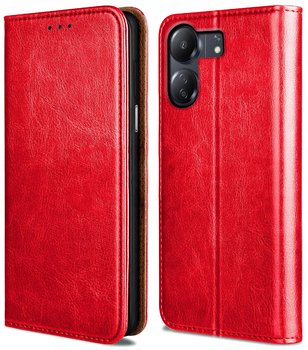 Etui do Xiaomi Redmi 13C | Poco C65 CASE SKÓRZANE PORTFEL + SZKŁO 9H - Krainagsm