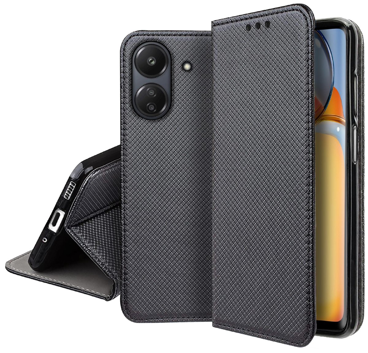Etui Do Xiaomi Redmi 13c Poco C65 Smart Magnet Case Portfel SzkŁo 9h Krainagsm Sklep 5306