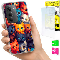Etui do Xiaomi Redmi 15 4G / 5G 169mm Obudowa Case Plecki Kotki + SZKŁO FONNEO