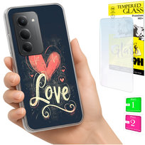Etui do Xiaomi Redmi 15 4G / 5G 169mm Obudowa Case Plecki Serce + SZKŁO FONNEO