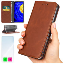 Etui do Xiaomi Redmi 15 4G Pokrowiec BLUEMOON Obudowa na Magnes + SZKŁO 9H FONNEO