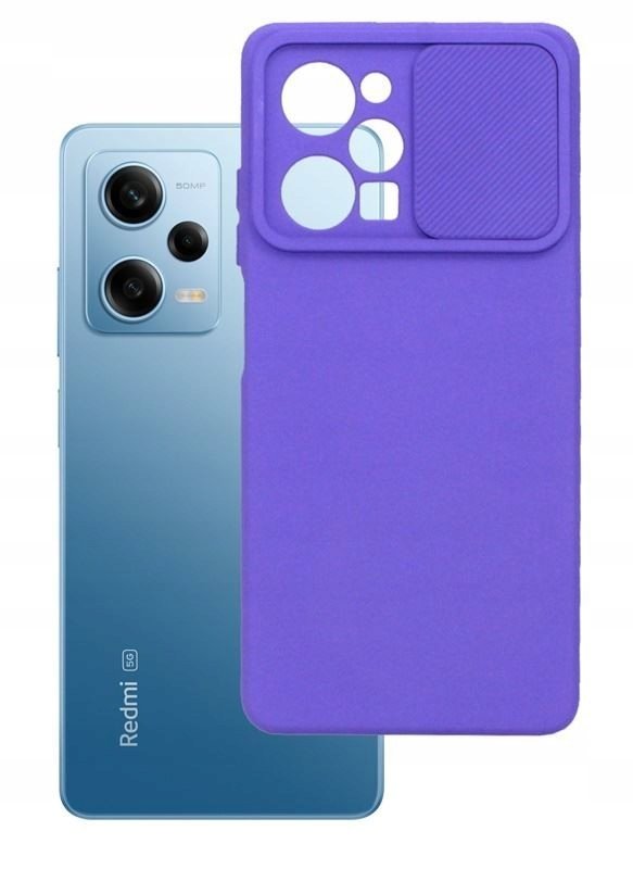 Etui do Xiaomi Redmi Note 12 Pro 5G / POCO X5 Pro 5G SILICONE LENS  fioletowe Case Pokrowiec Obudowa Futerał - GSM-HURT