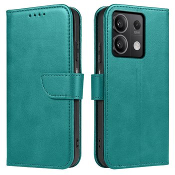 Etui do Xiaomi Redmi Note 13 Pro 5G Skórzane PORTFEL SKIN CASE + Szkło 9H - Krainagsm