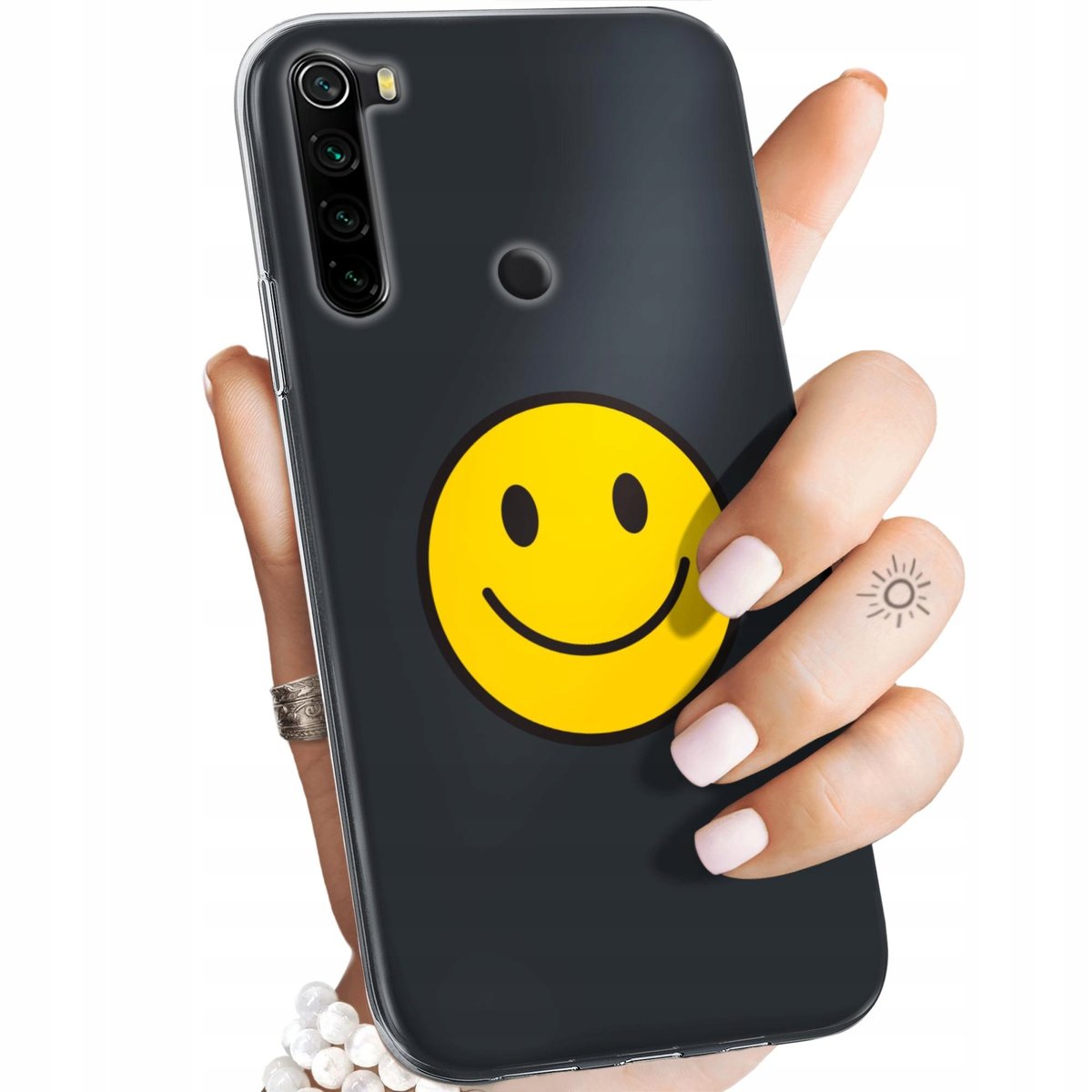 Zdjęcia - Etui Xiaomi  Do  Redmi Note 8 Wzory Uśmiech Smile Emoji Obudowa Pokrowiec 