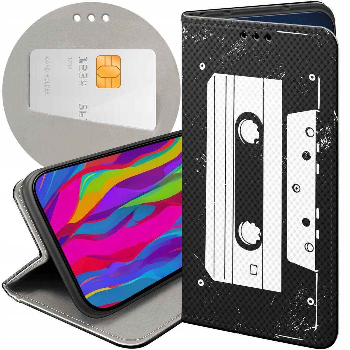Housse Étui pour Huawei Y6 2019 - Honor 8A, Beau PU Cuir et TPU Doux