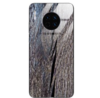 Etui drewniane Huawei Mate 30 Pro Old Fashion Wood Blue Gray Forestzone Glass - ForestZone