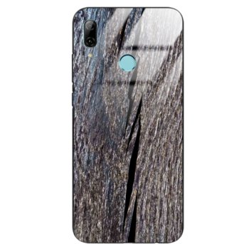 Etui drewniane Huawei P Smart 2019 Old Fashion Wood Blue Gray Forestzone Glass - ForestZone