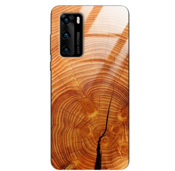 Etui drewniane Huawei P40 Old Fashion Wood Burnt Orange Forestzone Glass - ForestZone