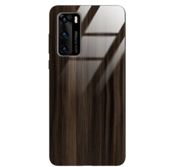 Etui drewniane Huawei P40 Premium Wood Dark Brown Forestzone Glass - ForestZone