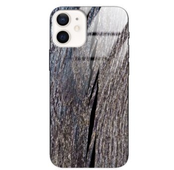 Etui drewniane iPhone 12 Mini Old Fashion Wood Blue Gray Forestzone Glass - ForestZone