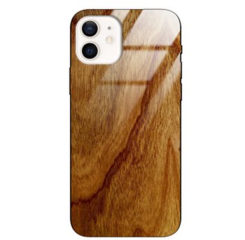 Etui drewniane iPhone 12 Old Fashion Wood Amber Forestzone Glass - ForestZone