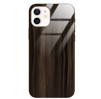 Etui drewniane iPhone 12 Premium Wood Dark Brown Forestzone Glass - ForestZone